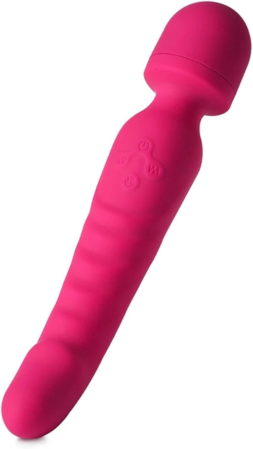 Double Headed Vibrator Dildo Heated Clitoris Stimulator