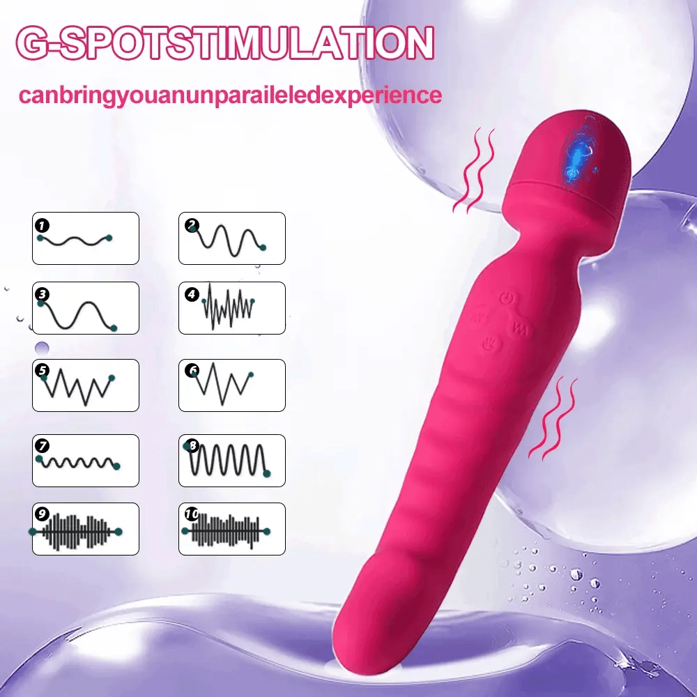 Double Headed Vibrator Dildo Heated Clitoris Stimulator