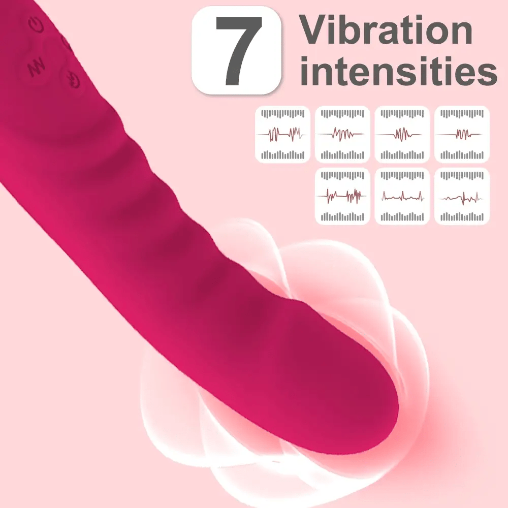 Double Headed Vibrator Dildo Heated Clitoris Stimulator
