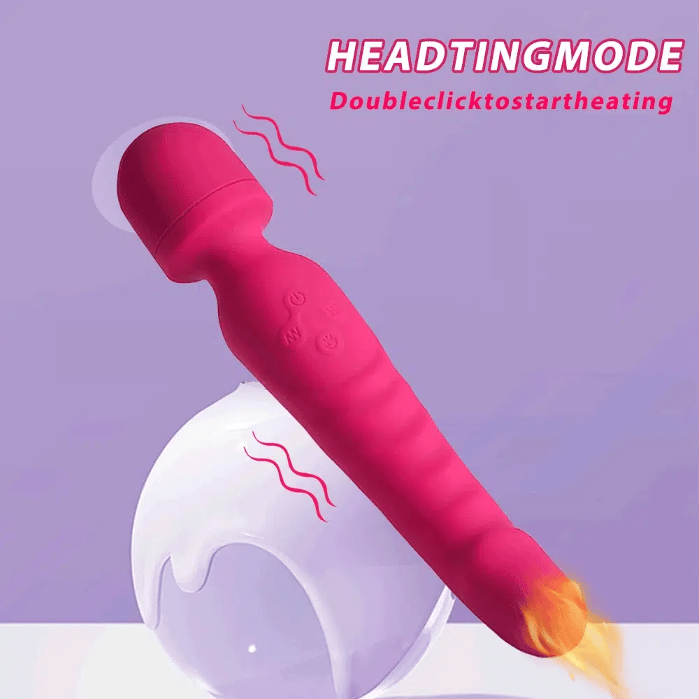 Double Headed Vibrator Dildo Heated Clitoris Stimulator