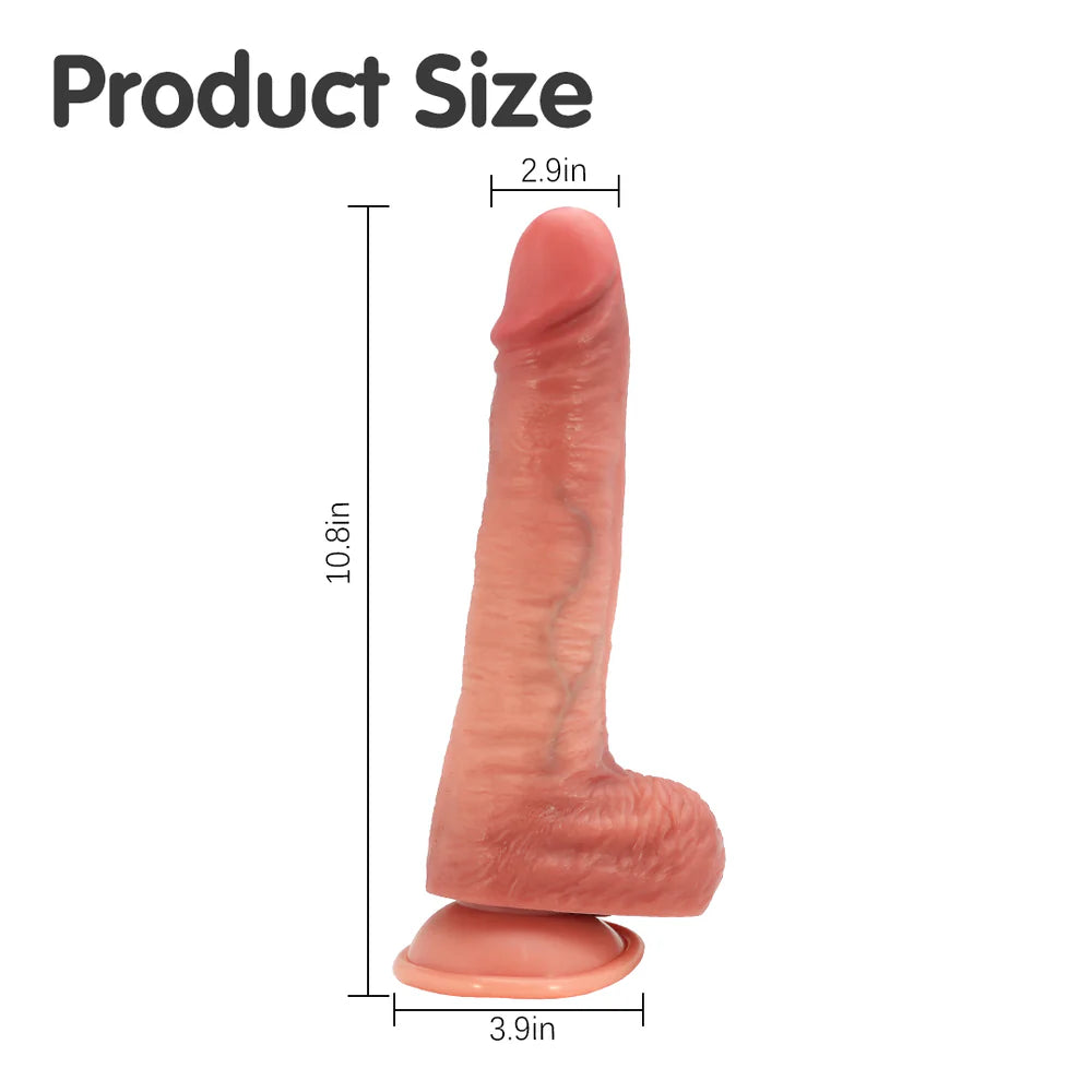 Tidal Pleasure Thrusting & Jetting Dildo Vibrator 10.8 Inch